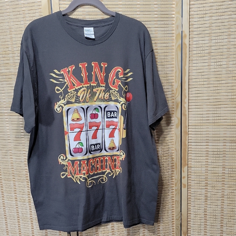 💰EUC Men's King Of The Machine Graphic Tee - Port & Company - Size XL